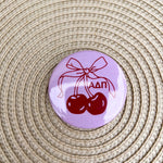 Alpha Delta Pi Cherry Button Pin - The Pink Pineapple 850
