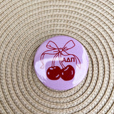 Alpha Delta Pi Cherry Button Pin - The Pink Pineapple 850