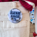 Alpha Delta Pi Disco Button Pin - The Pink Pineapple 850