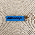 Alpha Delta Pi Embroidered Keychain - The Pink Pineapple 850
