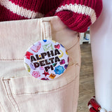 Alpha Delta Pi Gemstone Button Pin - The Pink Pineapple 850