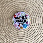 Alpha Delta Pi Gemstone Button Pin - The Pink Pineapple 850