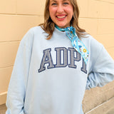 Alpha Delta Pi Mock Neck Crewneck - The Pink Pineapple 850