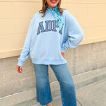 Alpha Delta Pi Mock Neck Crewneck - The Pink Pineapple 850