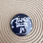 Alpha Delta Pi Navy Stars Button Pin - The Pink Pineapple 850