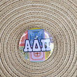 Alpha Delta Pi Pastel Bandana Button Pin - The Pink Pineapple 850