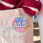 Alpha Delta Pi Pastel Bandana Button Pin - The Pink Pineapple 850