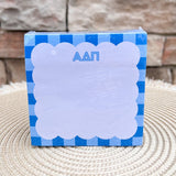 Alpha Delta Pi Sorority Scalloped Notepad Cube - The Pink Pineapple 850