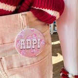Alpha Delta Pi Western Boots Button Pin - The Pink Pineapple 850