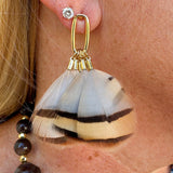 Amber Breeze Feather Tassel Earrings - The Pink Pineapple 850