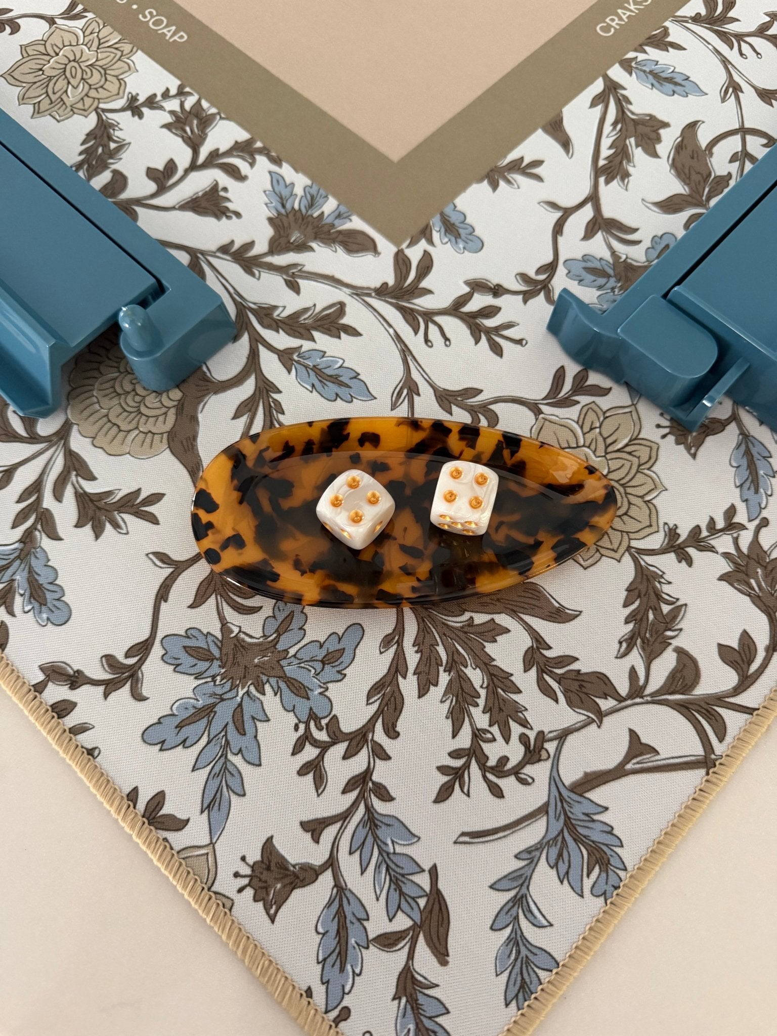 Amber Tortoise Oval Dice Catchall - The Pink Pineapple 850
