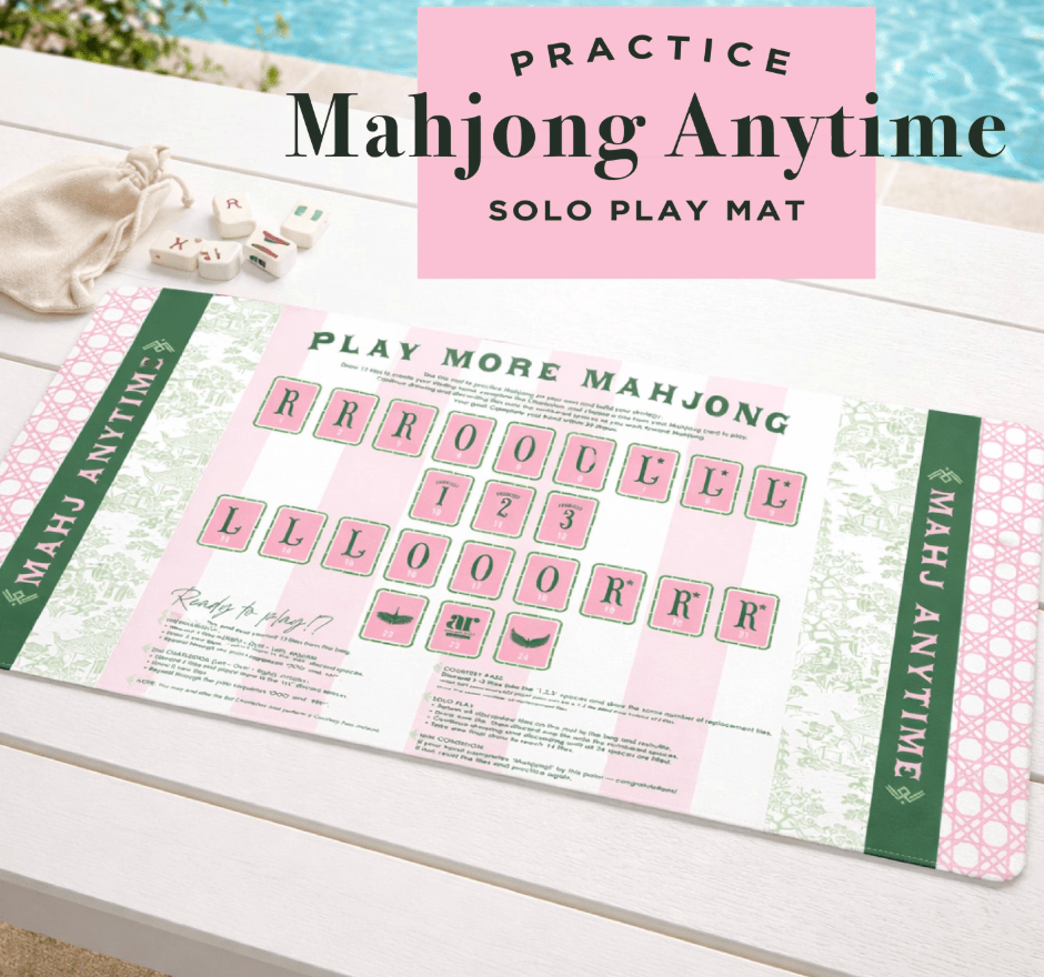 American Mahjong Practice Mat - The Pink Pineapple 850