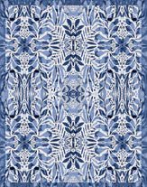 Amina Indigo Reversible Tea Towel - The Pink Pineapple 850