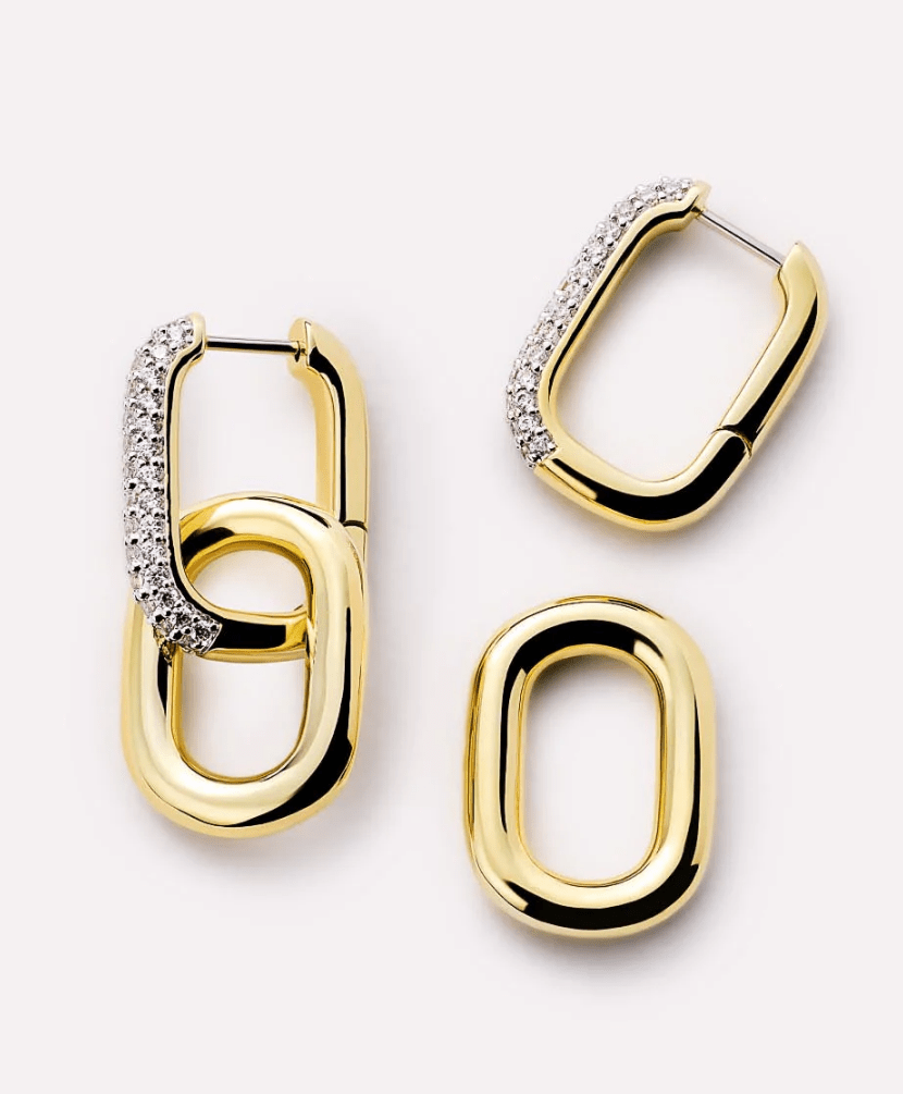 [Ana Luisa] Ash Double Pave Drop Earrings - The Pink Pineapple 850