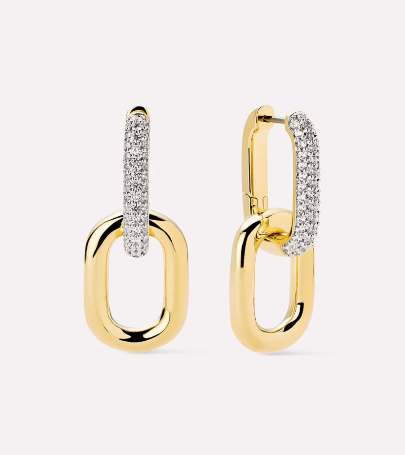 [Ana Luisa] Ash Double Pave Drop Earrings - The Pink Pineapple 850