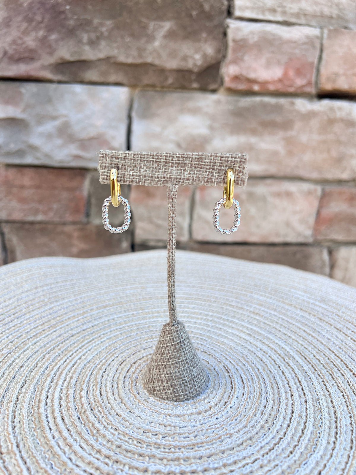 [Ana Luisa] Ash Two Tone Double Hoop Earrings - The Pink Pineapple 850