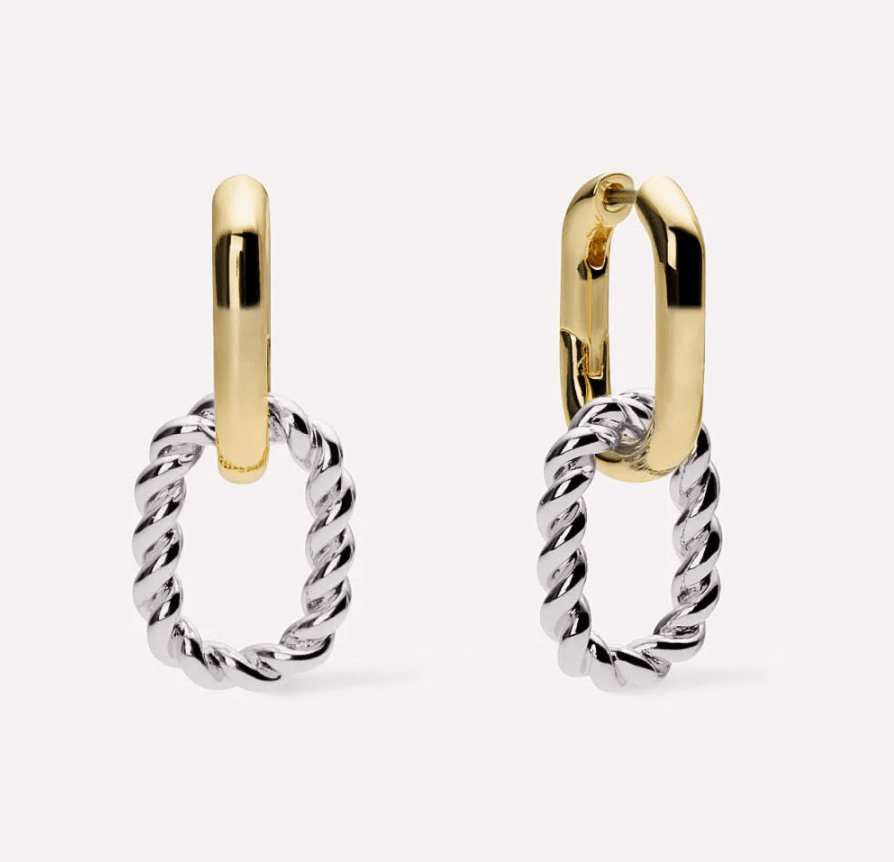 [Ana Luisa] Ash Two Tone Double Hoop Earrings - The Pink Pineapple 850
