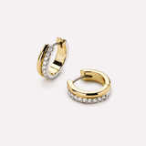 [Ana Luisa] Asher Pave Huggie Earrings - The Pink Pineapple 850