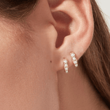 [Ana Luisa] Ashley Pearl Huggie Hoops - The Pink Pineapple 850