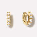 [Ana Luisa] Ashley Pearl Huggie Hoops - The Pink Pineapple 850