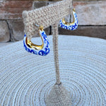 [Ana Luisa] Dakota Blue Marble Statement Hoops - The Pink Pineapple 850