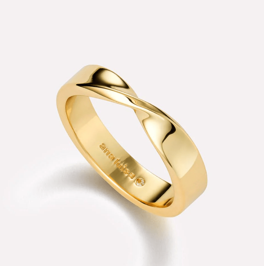 [Ana Luisa] Eliora Gold Band Ring - The Pink Pineapple 850