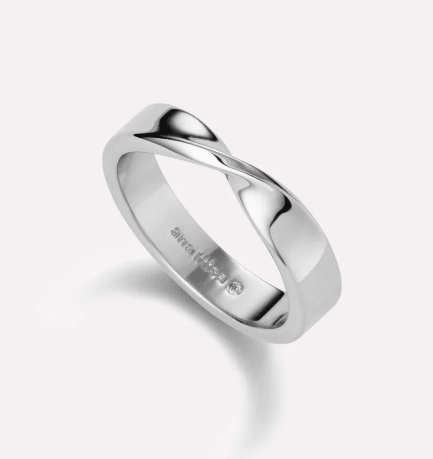 [Ana Luisa] Eliora Silver Band Ring - The Pink Pineapple 850