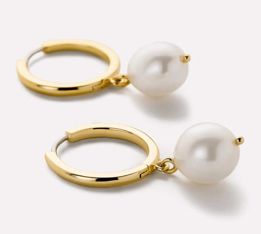 [Ana Luisa] Frida Medium Pearl Hoops - The Pink Pineapple 850