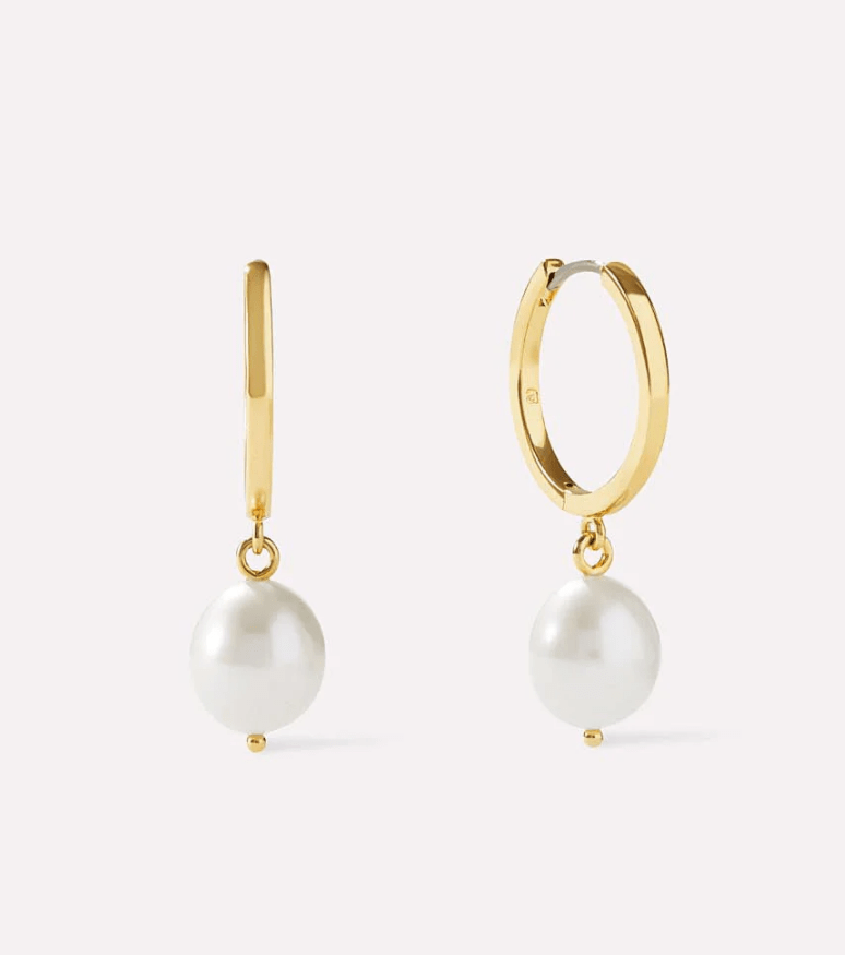 [Ana Luisa] Frida Medium Pearl Hoops - The Pink Pineapple 850