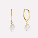 [Ana Luisa] Frida Medium Pearl Hoops - The Pink Pineapple 850