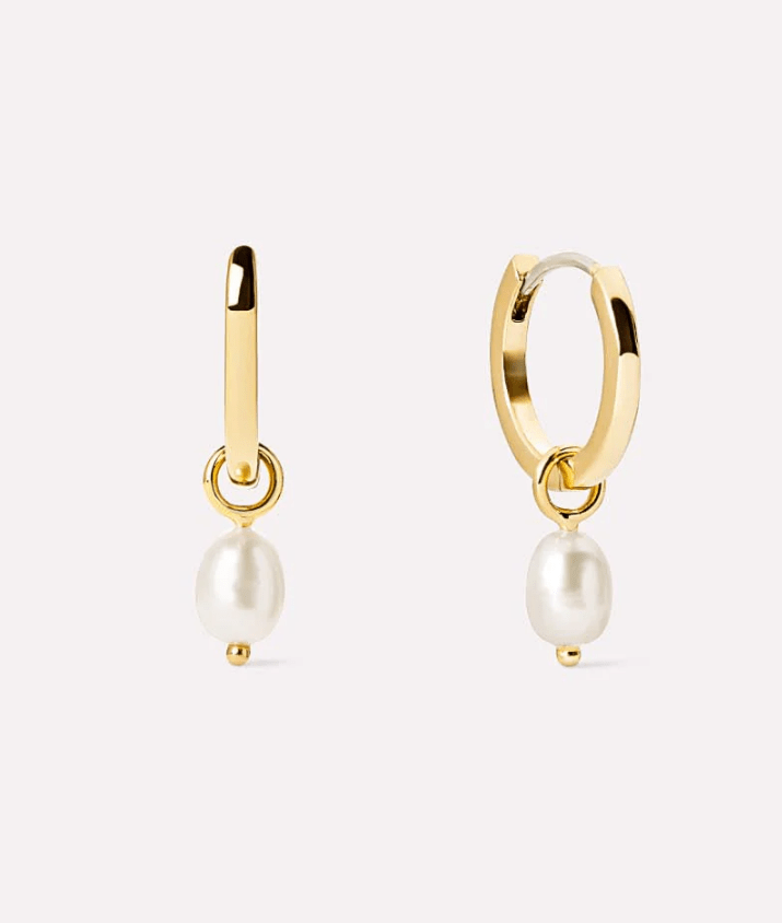 [Ana Luisa] Frida Pearl Huggie Hoops - The Pink Pineapple 850