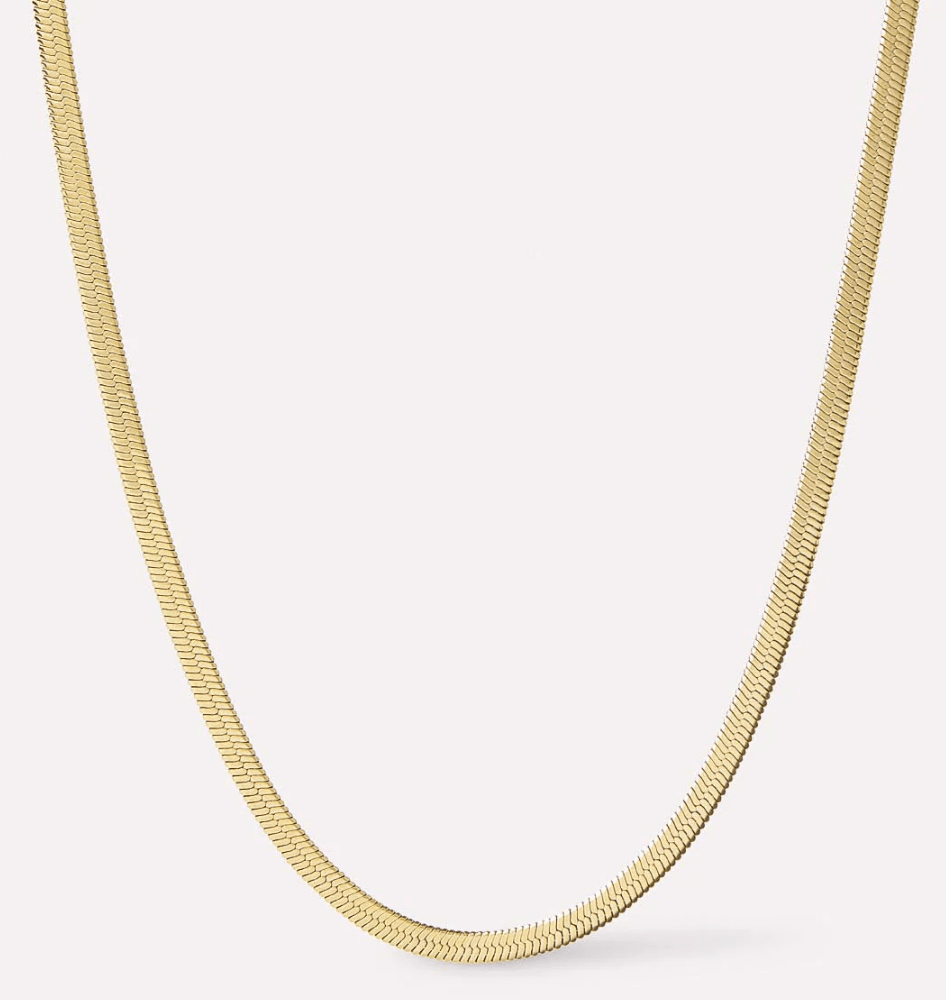[Ana Luisa] Ina Herringbone Chain Necklace - The Pink Pineapple 850