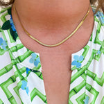 [Ana Luisa] Ina Herringbone Chain Necklace - The Pink Pineapple 850