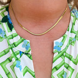 [Ana Luisa] Ina Herringbone Chain Necklace - The Pink Pineapple 850