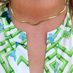 [Ana Luisa] Ina Herringbone Chain Necklace - The Pink Pineapple 850