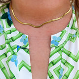 [Ana Luisa] Ina Herringbone Chain Necklace - The Pink Pineapple 850