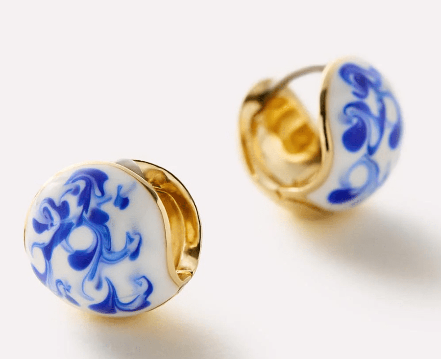 [Ana Luisa] Mini Abby Marble Blue Earrings - The Pink Pineapple 850