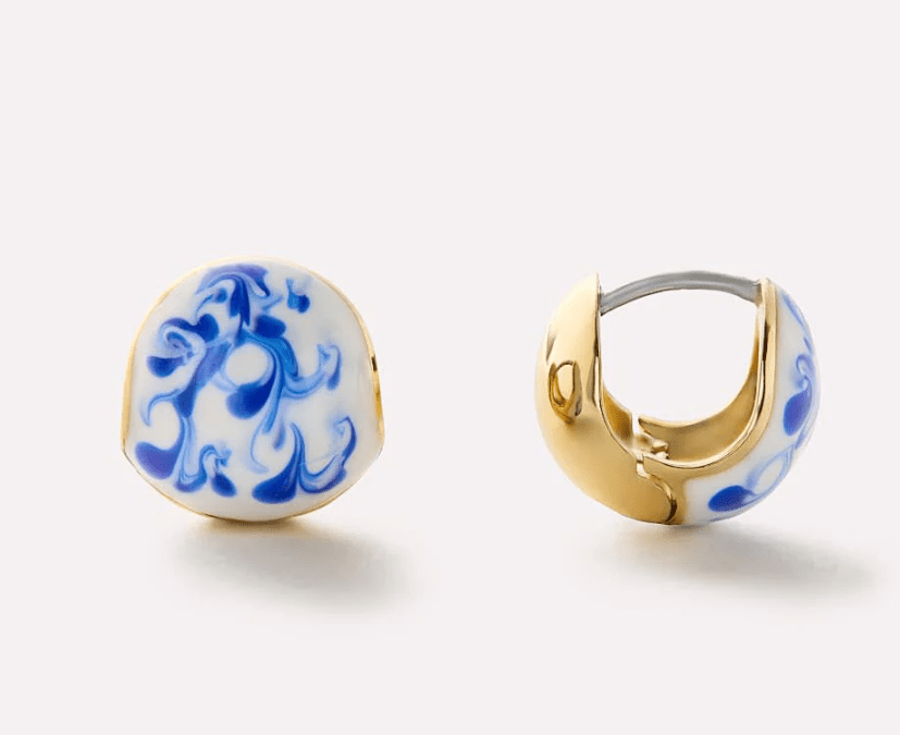 [Ana Luisa] Mini Abby Marble Blue Earrings - The Pink Pineapple 850