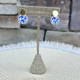 [Ana Luisa] Mini Kinoko Marble Blue Earrings - The Pink Pineapple 850