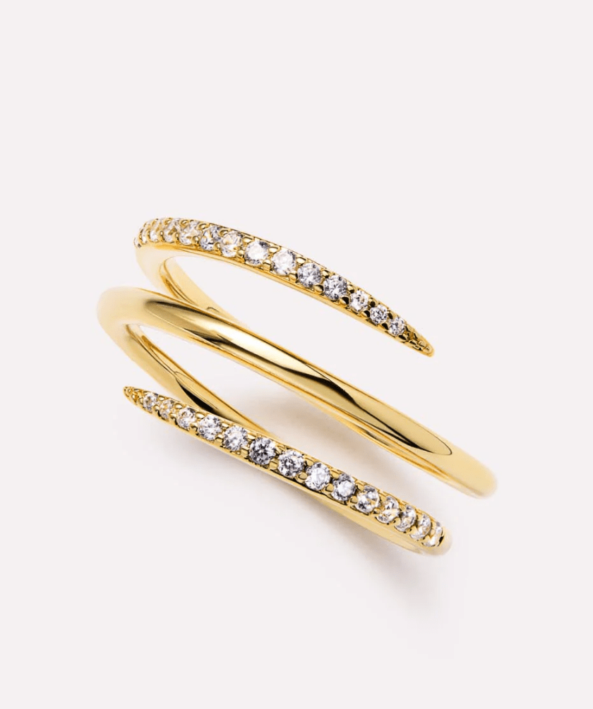 [Ana Luisa] Oren Triple Gold Claw Ring - The Pink Pineapple 850