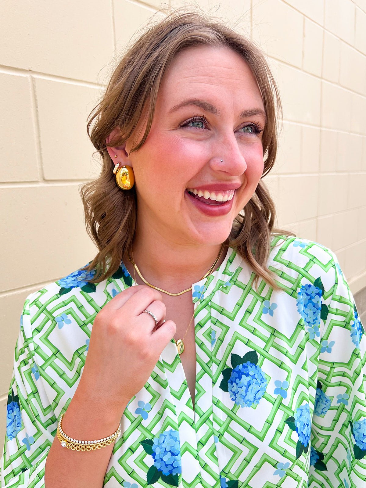 [Ana Luisa] Pebble Gold Pendant Necklace - The Pink Pineapple 850