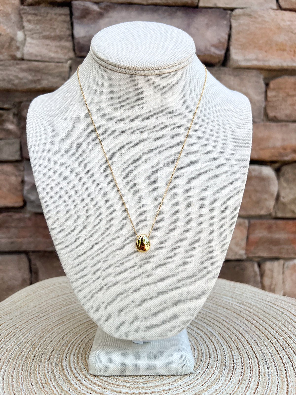 [Ana Luisa] Pebble Mini Gold Pendant Necklace - The Pink Pineapple 850