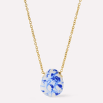 [Ana Luisa] Pebble Mini Marble Blue Gold Necklace - The Pink Pineapple 850