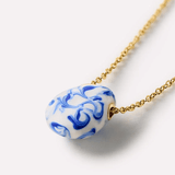 [Ana Luisa] Pebble Mini Marble Blue Gold Necklace - The Pink Pineapple 850