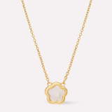 [Ana Luisa] Saya Mother of Pearl Inlay Flower Pendant - The Pink Pineapple 850