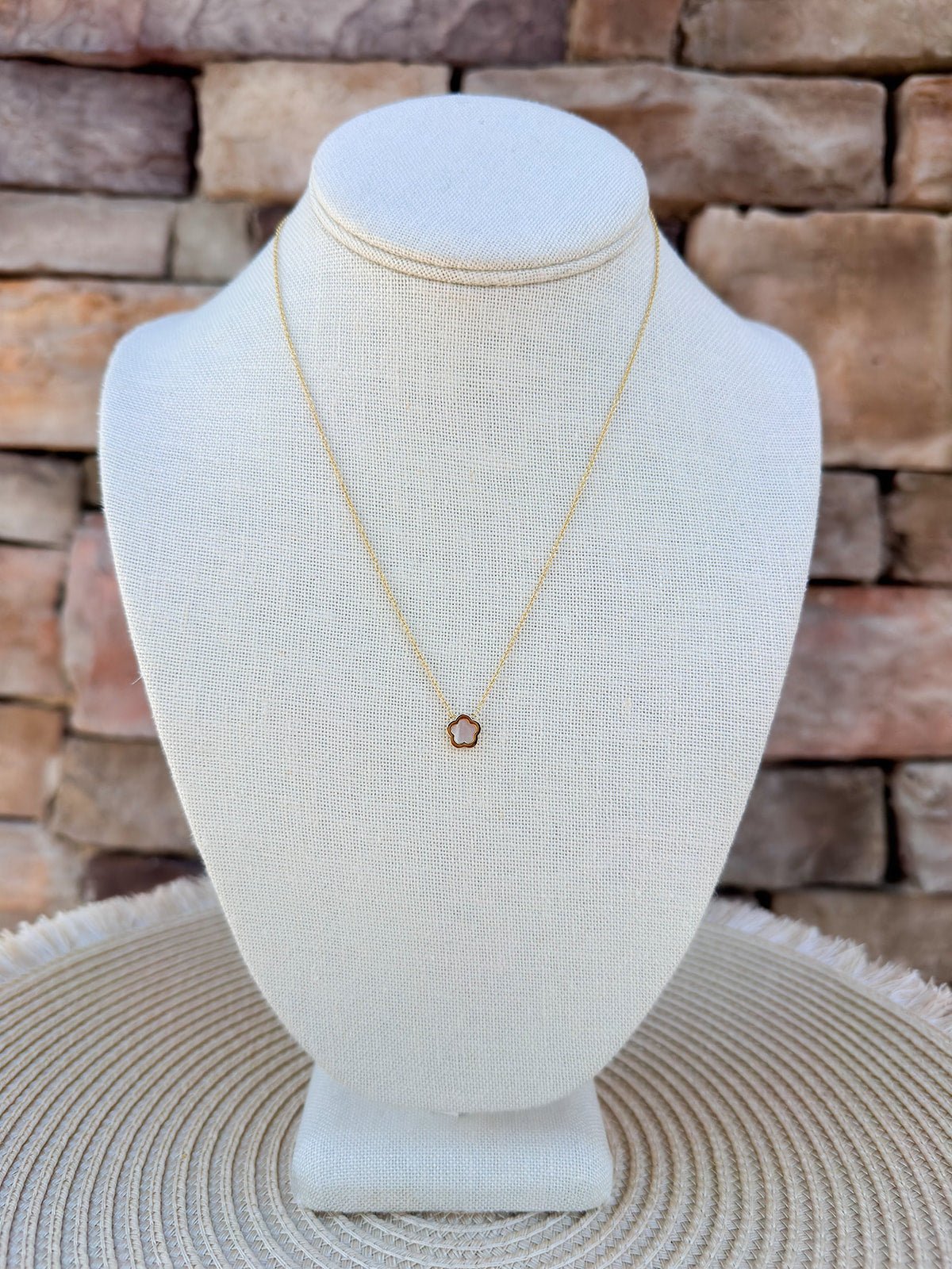 [Ana Luisa] Saya Mother of Pearl Inlay Flower Pendant - The Pink Pineapple 850
