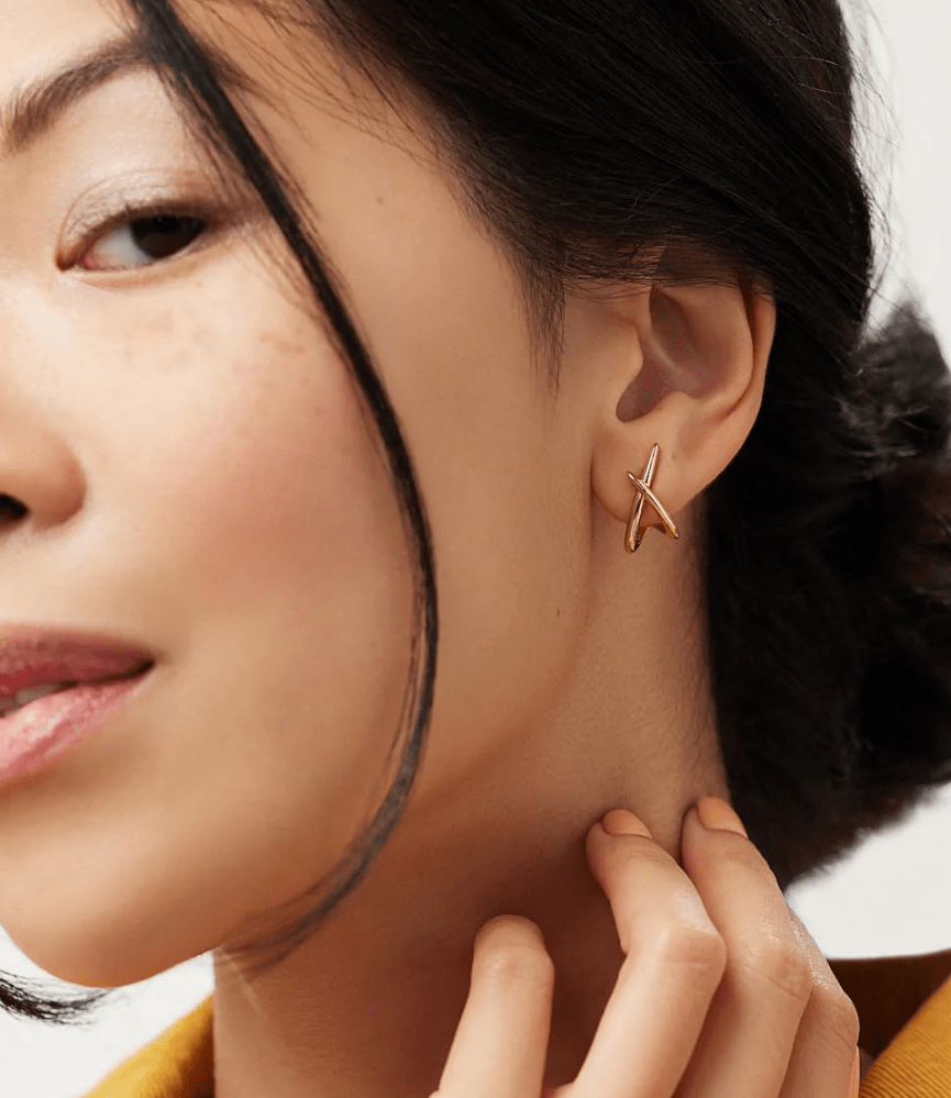 [Ana Luisa] Sloane Gold Stud Earrings - The Pink Pineapple 850