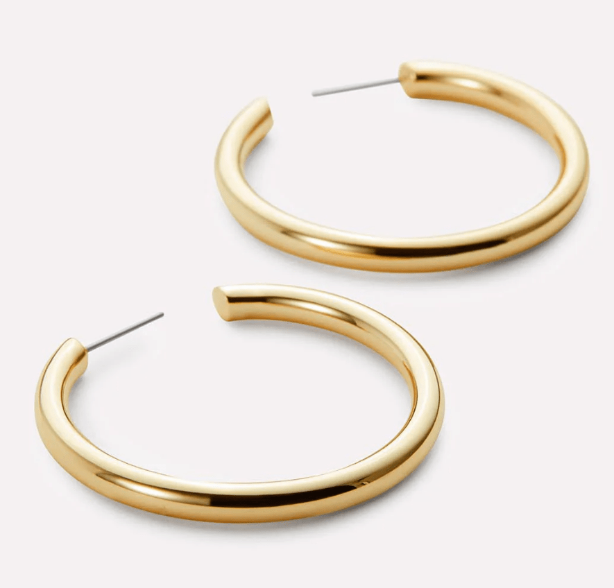 [Ana Luisa] Tia Medium Gold Hoops - The Pink Pineapple 850