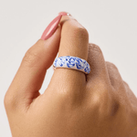 [Ana Luisa] Wrenley Marble Blue Enamel Ring - The Pink Pineapple 850