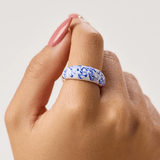 [Ana Luisa] Wrenley Marble Blue Enamel Ring - The Pink Pineapple 850